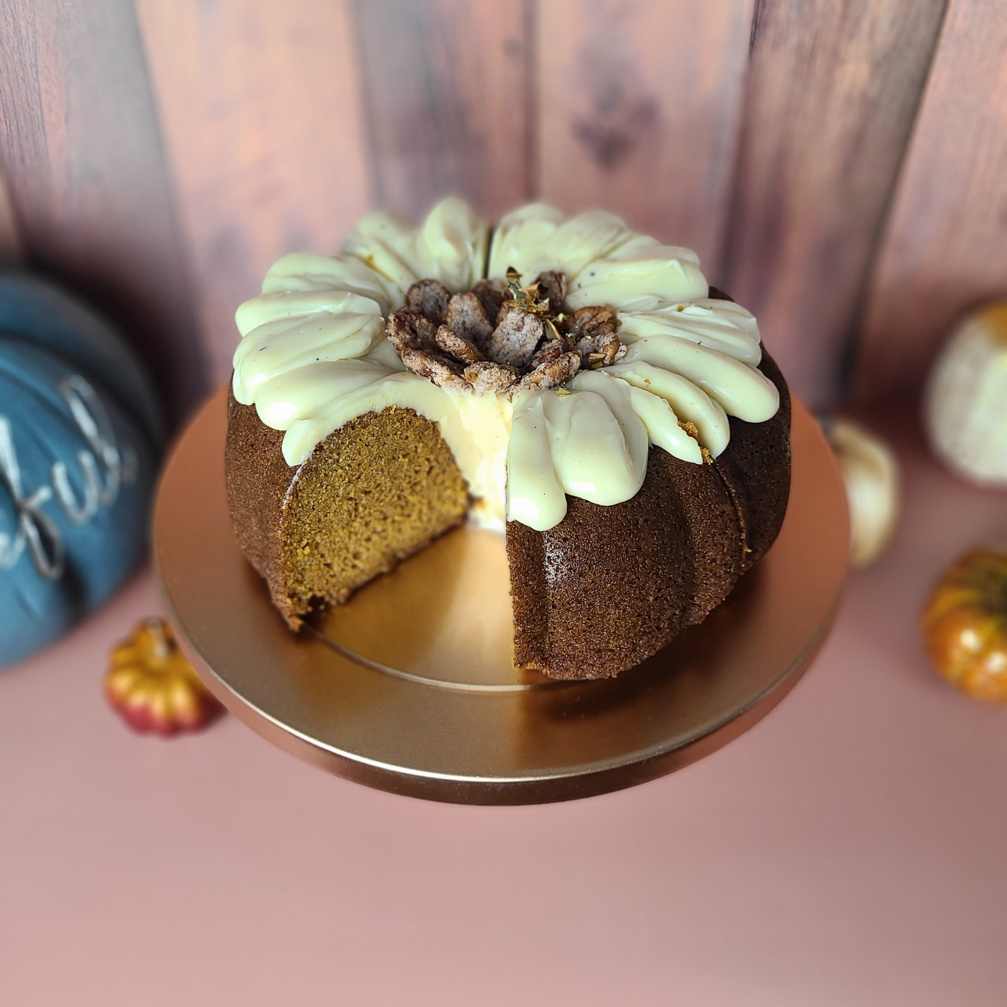 Pumpkin Bundt Cake With Brown Butter Ganache