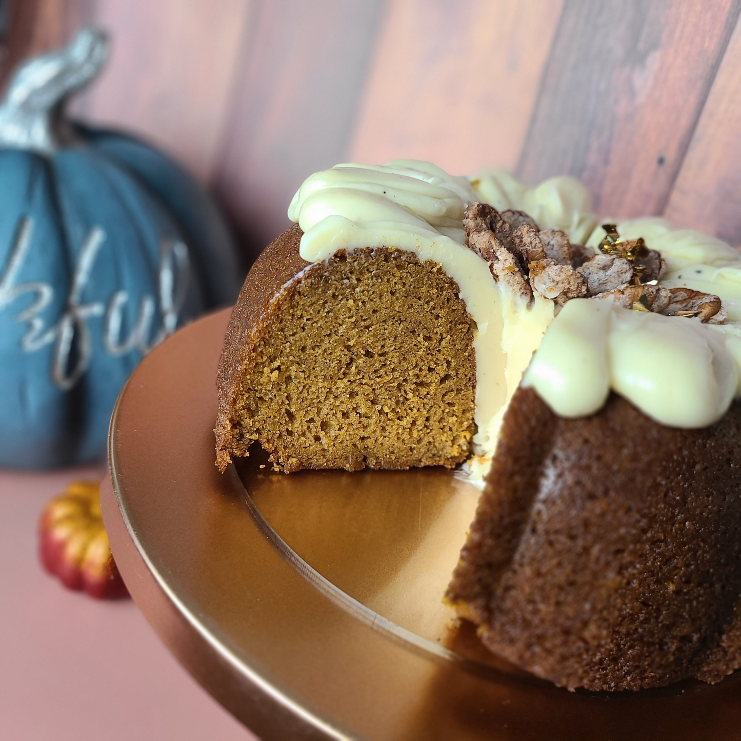 Pumpkin Bundt Cake With Brown Butter Ganache